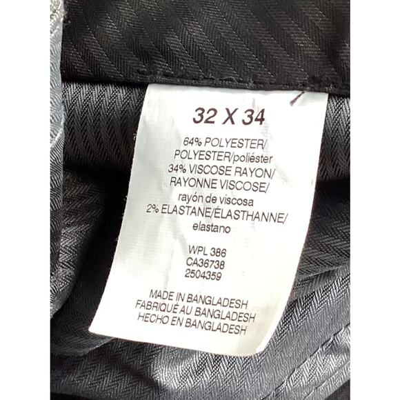 NWT Reaction Kenneth Cole Men's Stretch Slim-Fit Twill Dress Pants Gray 32x34 - Picture 11 of 12